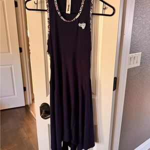 Gola Navy Sleeveless Top with Floral Trim